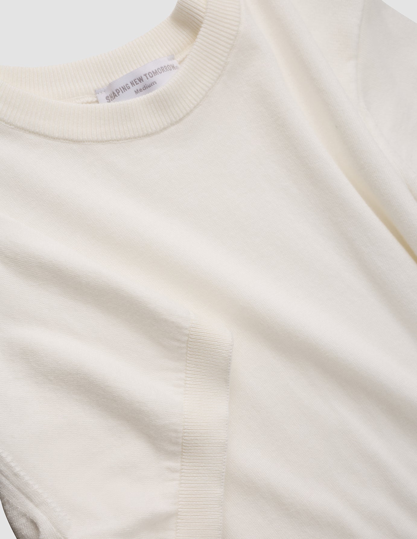 Fine Knit T-shirt Off White